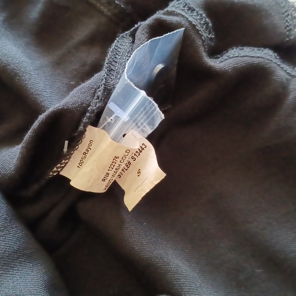 SUMMER Black FRINGE Distressed Detailed Black Pocket Blouse Button Down Shirt - Picture 6 of 7